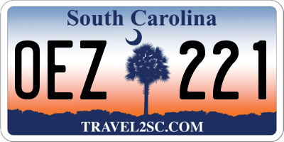 SC license plate OEZ221