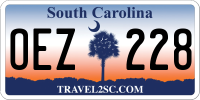 SC license plate OEZ228