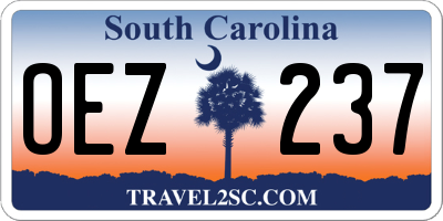 SC license plate OEZ237