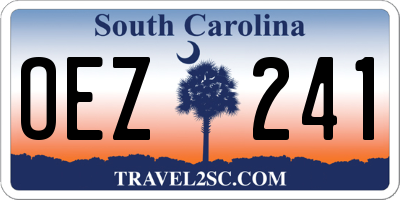 SC license plate OEZ241