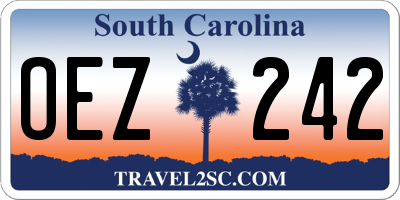 SC license plate OEZ242