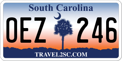 SC license plate OEZ246