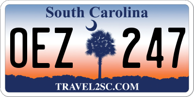 SC license plate OEZ247