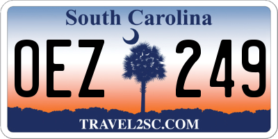 SC license plate OEZ249