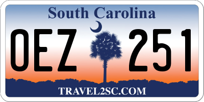 SC license plate OEZ251