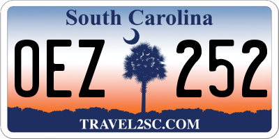 SC license plate OEZ252