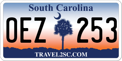 SC license plate OEZ253