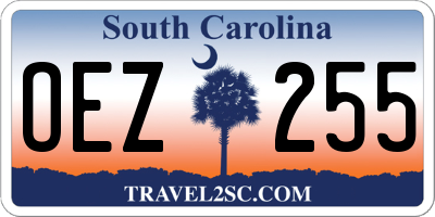SC license plate OEZ255
