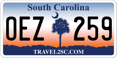 SC license plate OEZ259