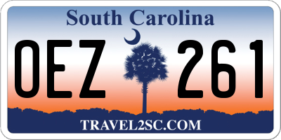 SC license plate OEZ261