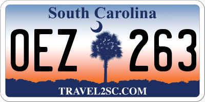 SC license plate OEZ263