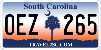 SC license plate OEZ265