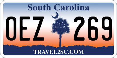 SC license plate OEZ269