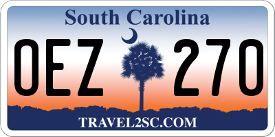 SC license plate OEZ270