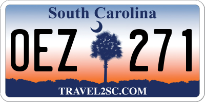 SC license plate OEZ271
