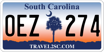 SC license plate OEZ274