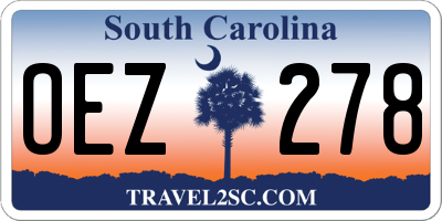 SC license plate OEZ278