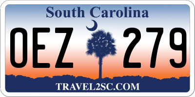 SC license plate OEZ279