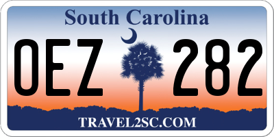 SC license plate OEZ282