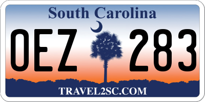 SC license plate OEZ283