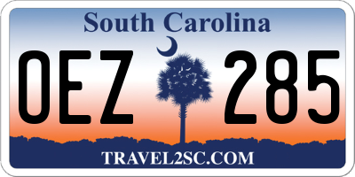 SC license plate OEZ285
