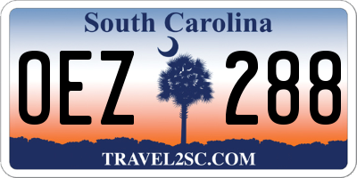 SC license plate OEZ288