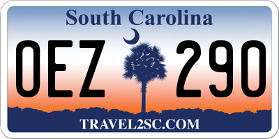 SC license plate OEZ290