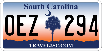 SC license plate OEZ294