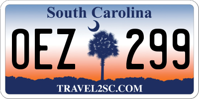 SC license plate OEZ299