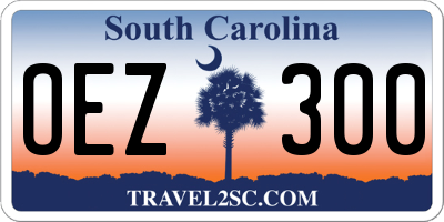 SC license plate OEZ300