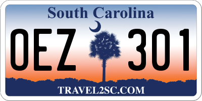 SC license plate OEZ301