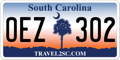 SC license plate OEZ302
