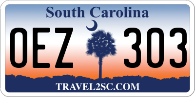 SC license plate OEZ303