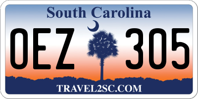 SC license plate OEZ305