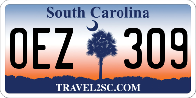 SC license plate OEZ309