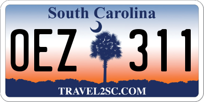 SC license plate OEZ311