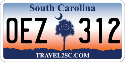 SC license plate OEZ312
