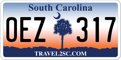 SC license plate OEZ317