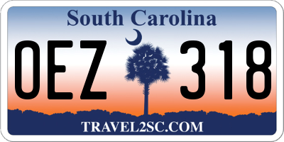SC license plate OEZ318