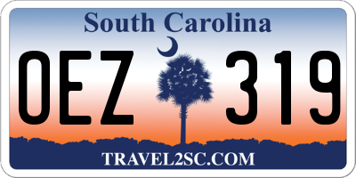 SC license plate OEZ319