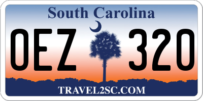 SC license plate OEZ320