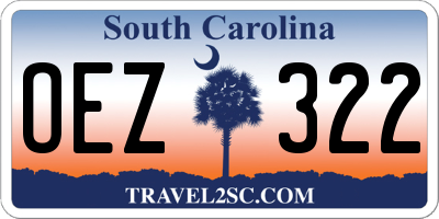 SC license plate OEZ322