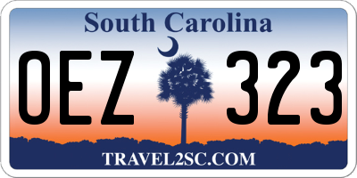 SC license plate OEZ323