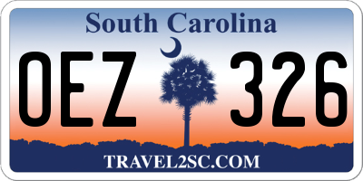 SC license plate OEZ326