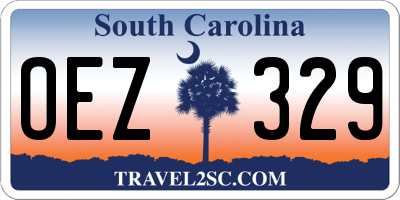 SC license plate OEZ329