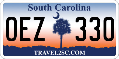 SC license plate OEZ330