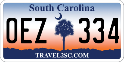 SC license plate OEZ334