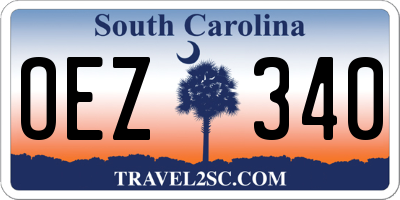 SC license plate OEZ340
