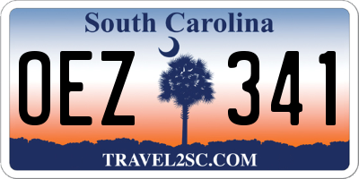 SC license plate OEZ341