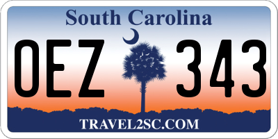 SC license plate OEZ343